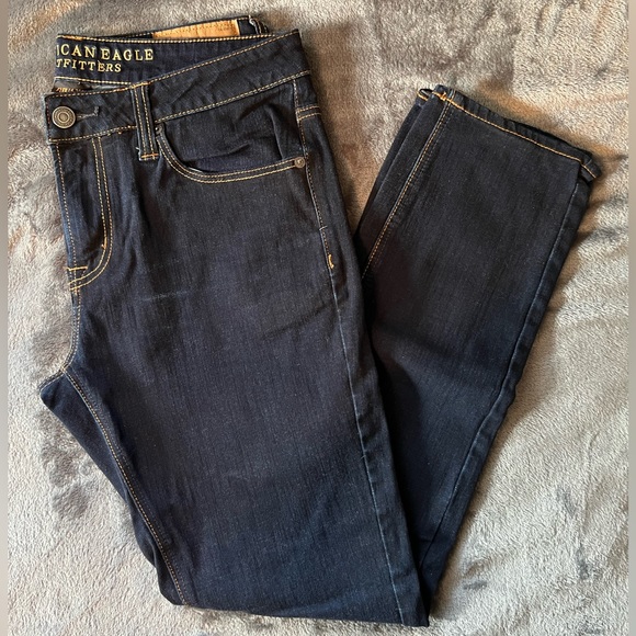 American Eagle Flex/4 360° Skinny Jean. Dark Rinse Wash. Size 31x32 - Picture 1 of 6